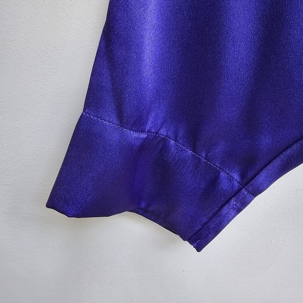 Victoria Secret Vintage Gold Label Sleep Shirt in Purple Satin, Size Small - Picture 5 of 9